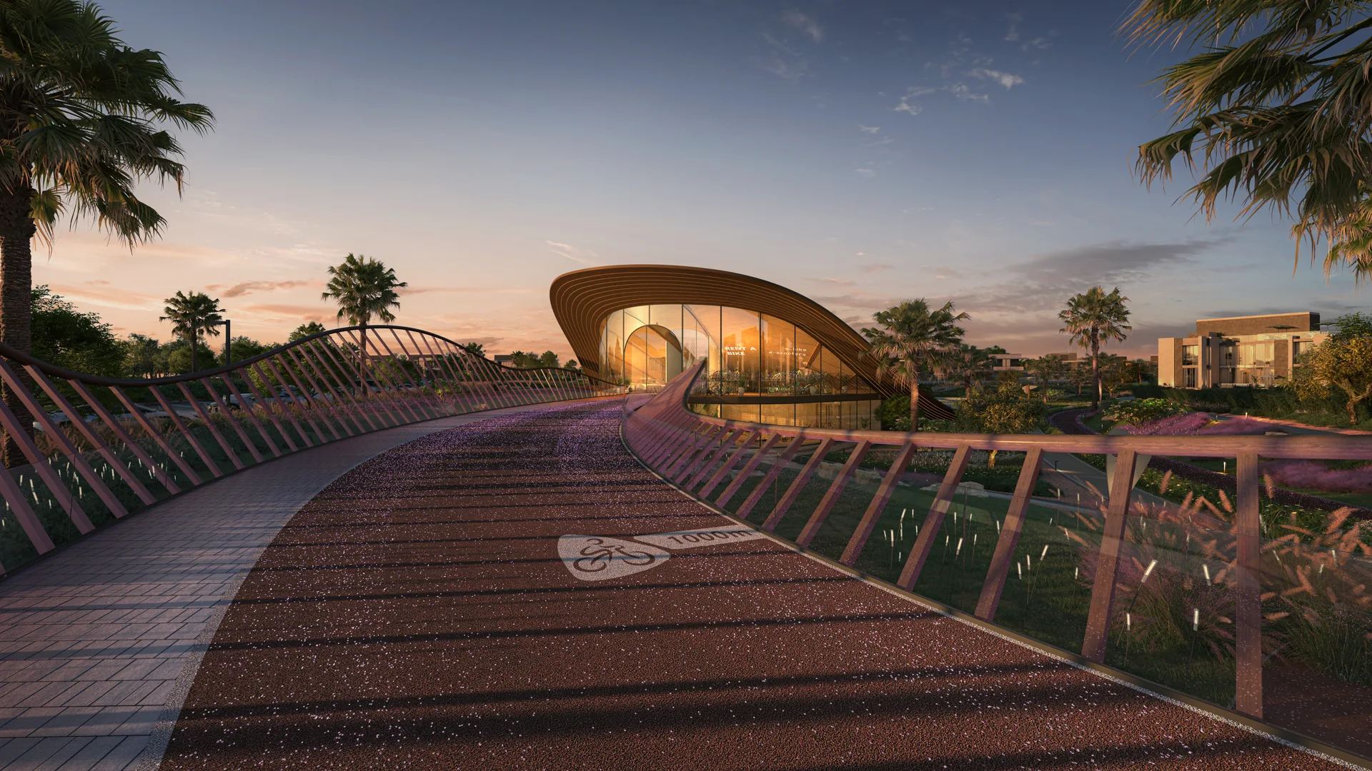 Athlon clubhouse — architectural illustration