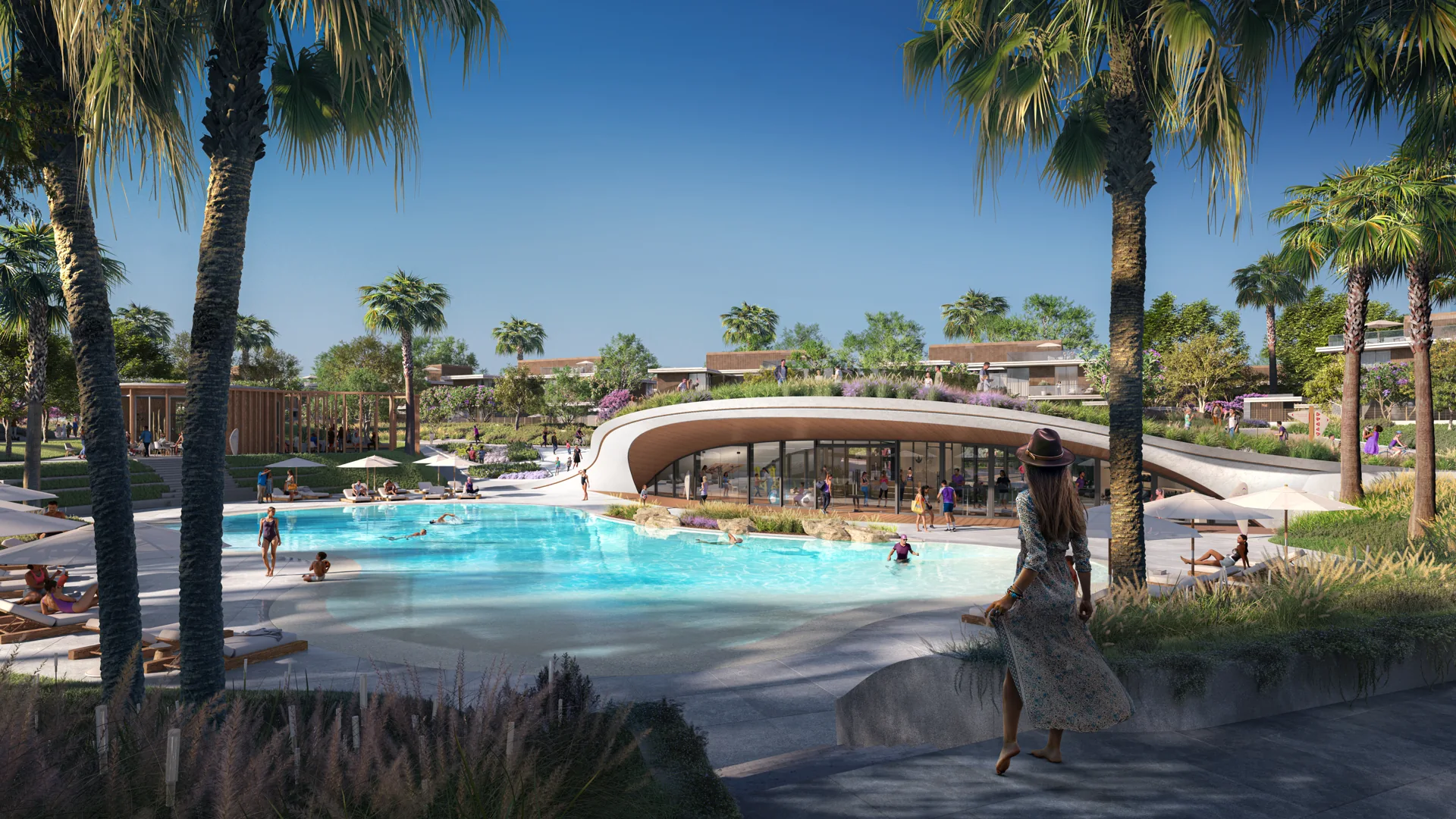 Athlon pool — architectural illustration