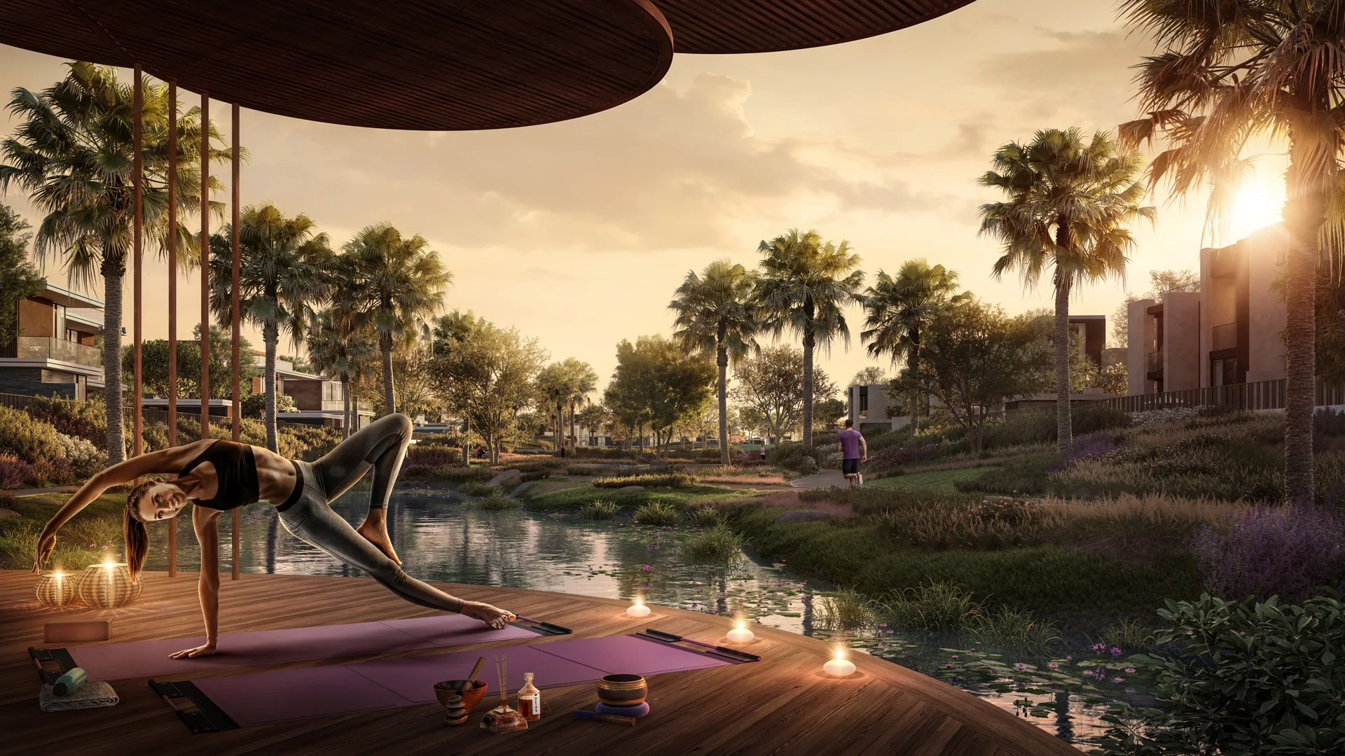 Athlon yoga — architectural illustration